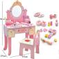 Preview: 360Home Rosa Erdbeer Kinderschminktisch Kinderfrisiertisch mit Drei Spiegeln M